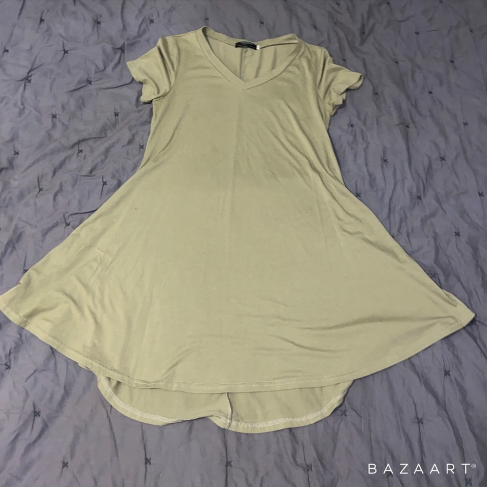 Army green tee shirt dress